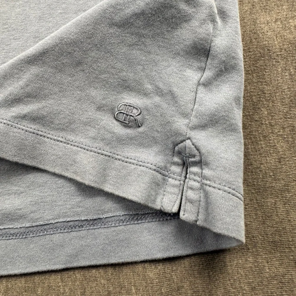 Banana Republic Mens Short Sleeve Polo Shirt Blue Gray Jersey Logo 1588968 M